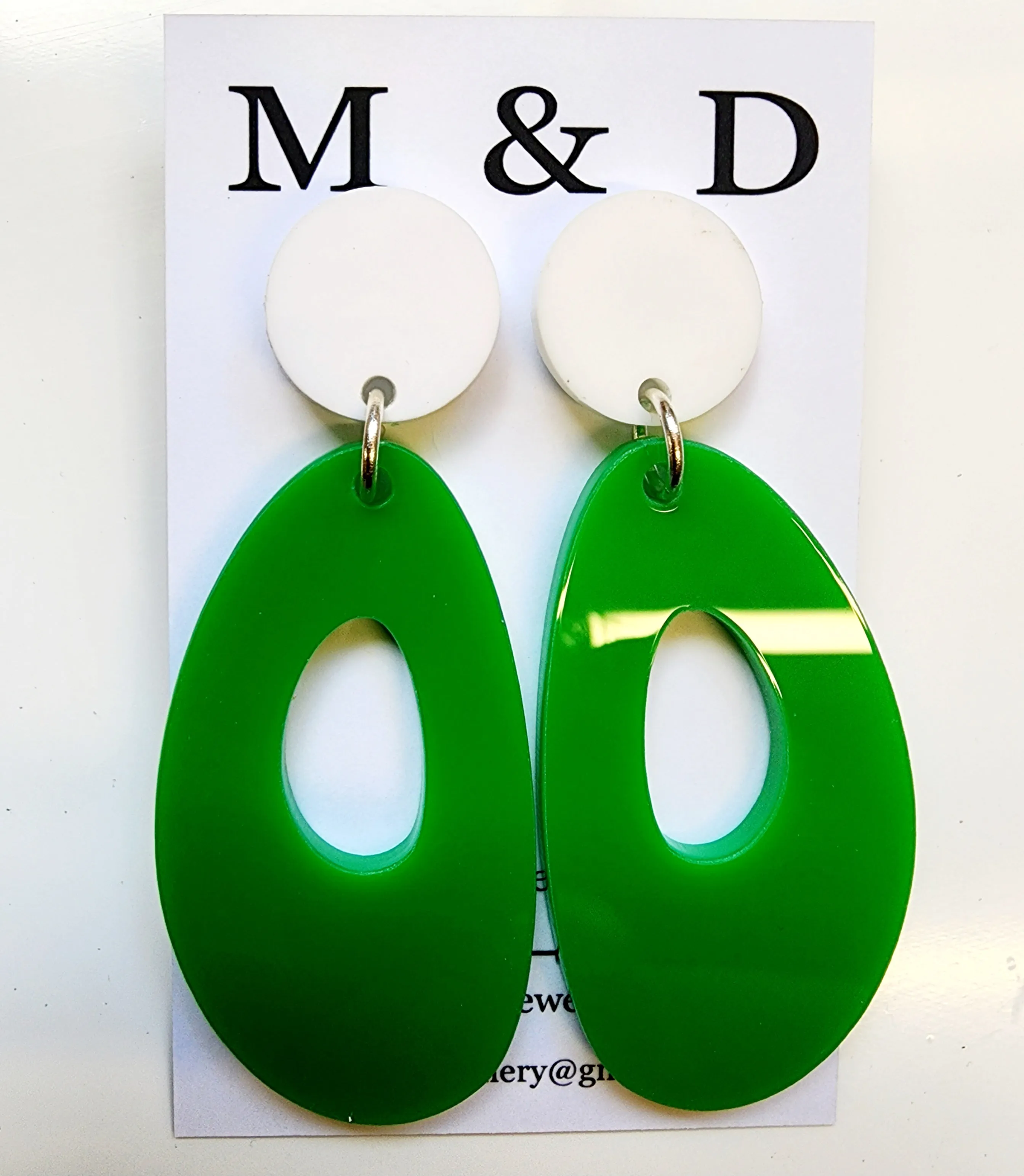 Jelly Ovals Stud Dangles Earrings