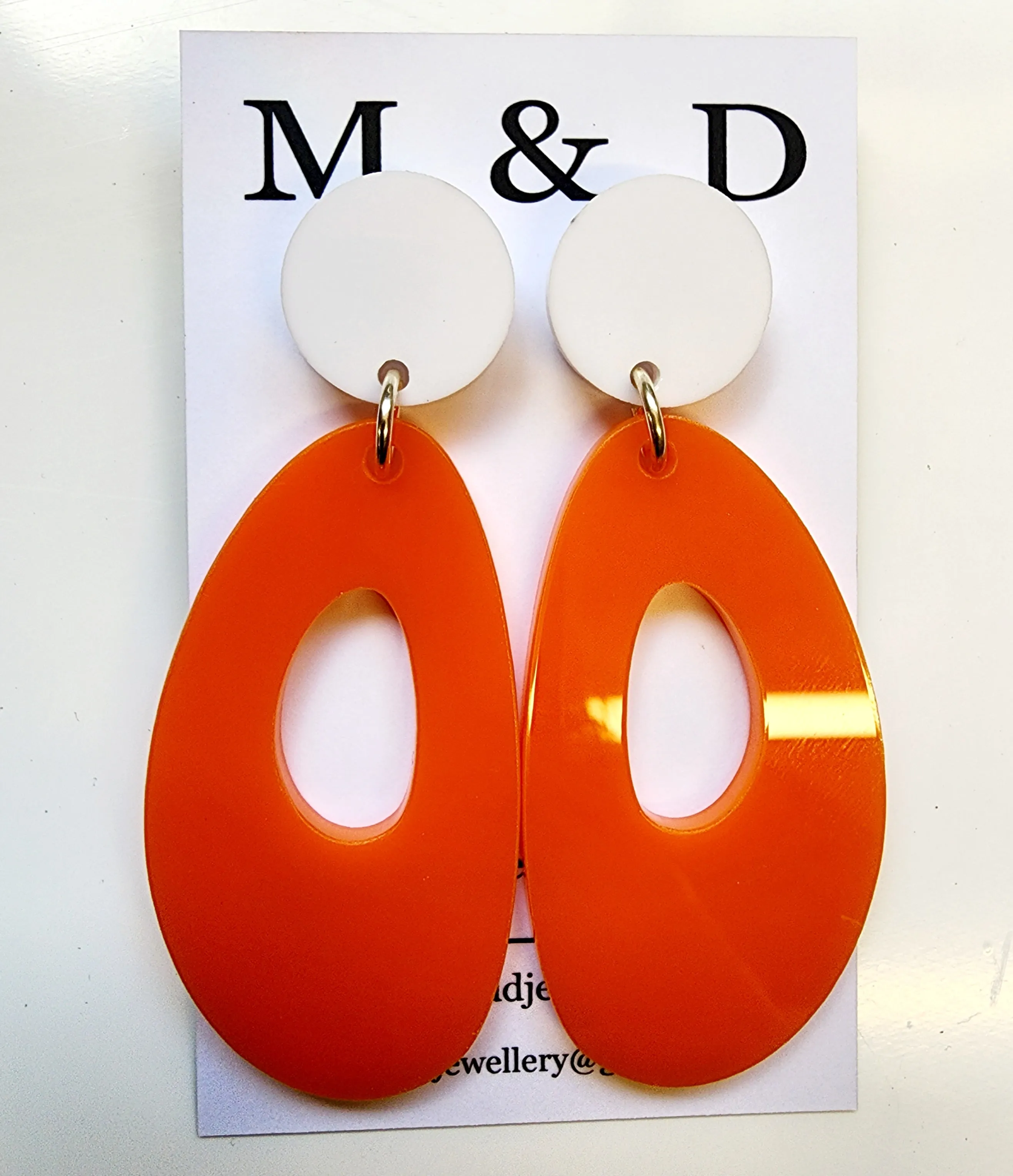 Jelly Ovals Stud Dangles Earrings
