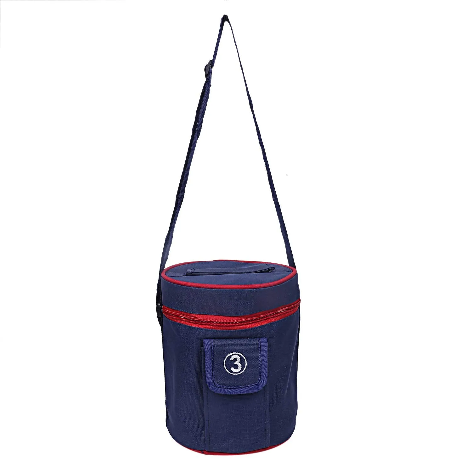 Kuber Industries 2 Piece Canvas Lunch Bag, Blue (Suitable for 3 Compartment)-CTKTC25999