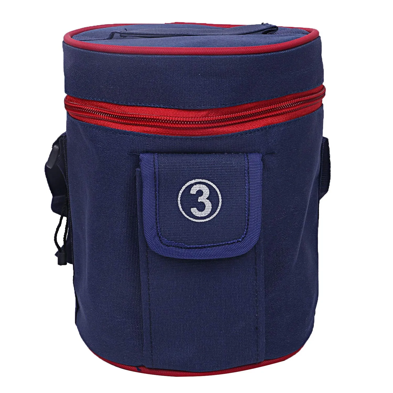 Kuber Industries 2 Piece Canvas Lunch Bag, Blue (Suitable for 3 Compartment)-CTKTC25999