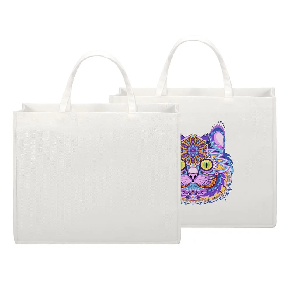 Linen Tote Bag White - 43 x 34 x 19 cm