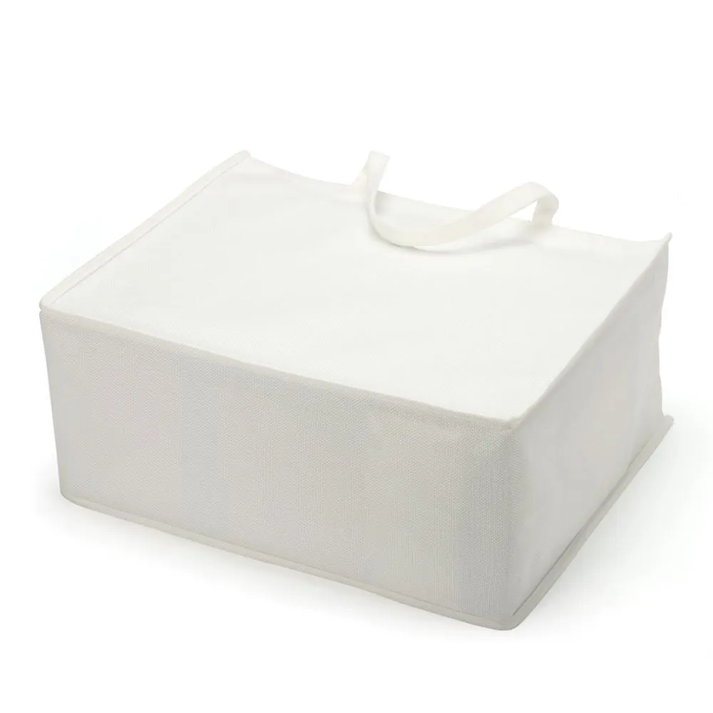 Linen Tote Bag White - 43 x 34 x 19 cm