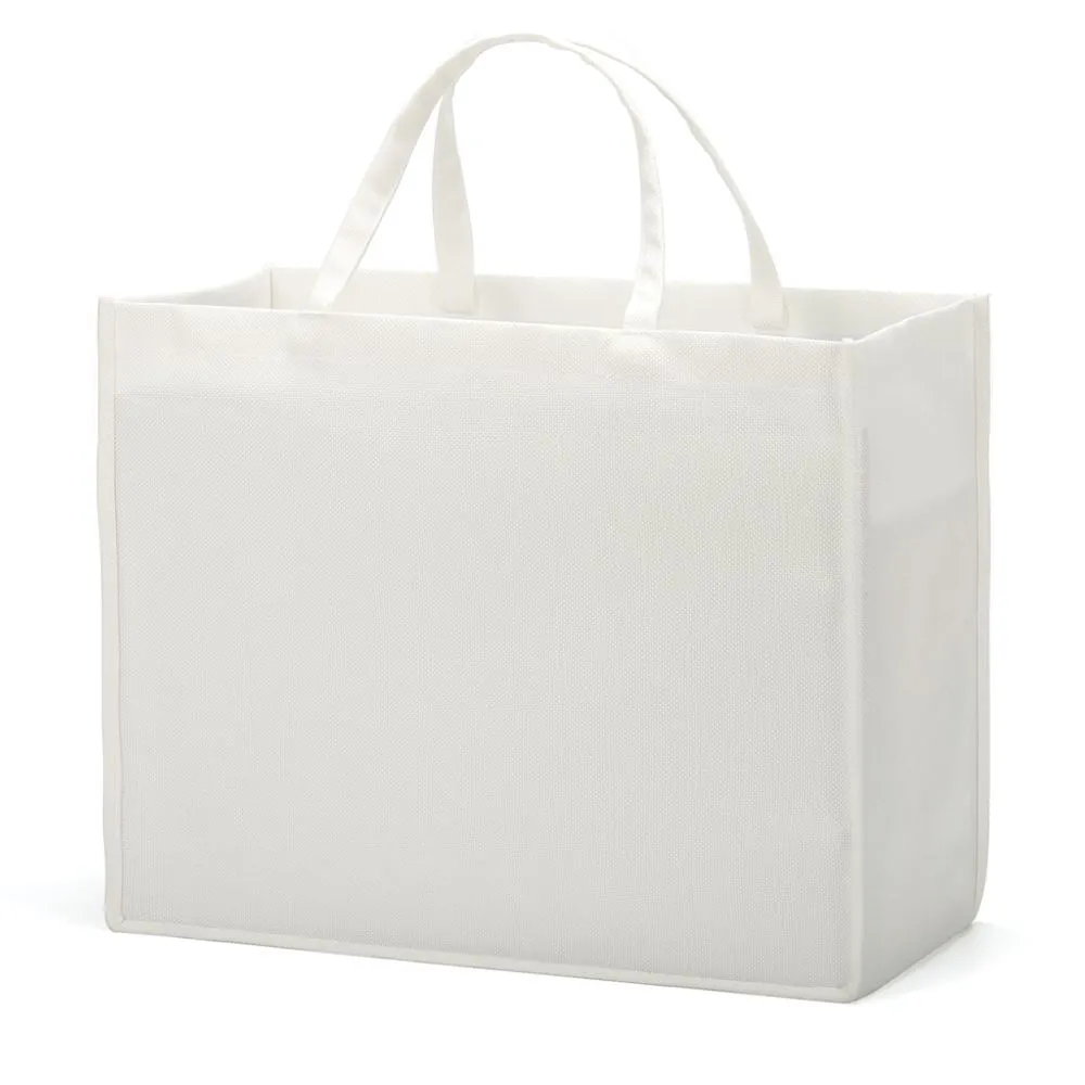 Linen Tote Bag White - 43 x 34 x 19 cm