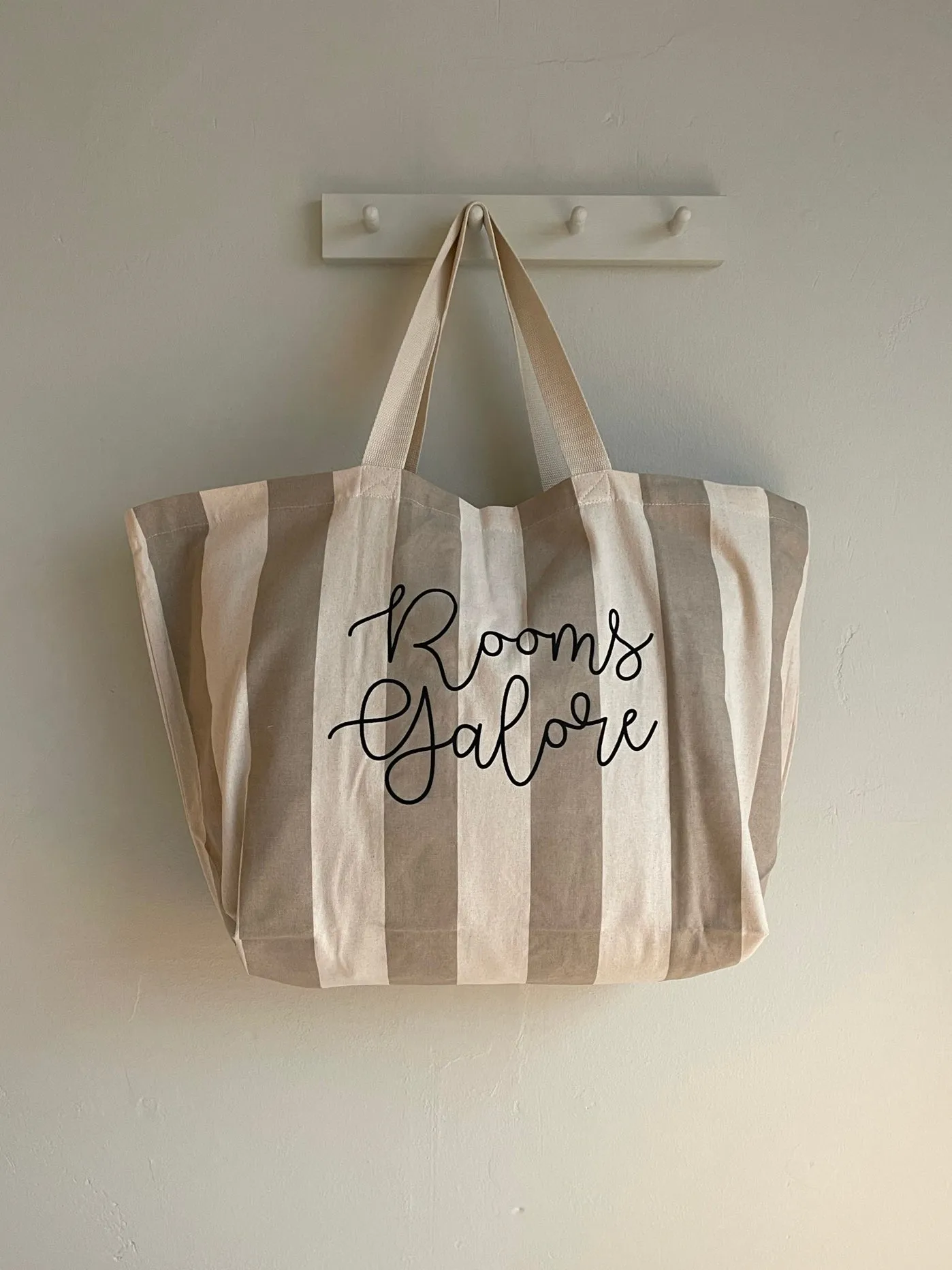 Logo canvas bag Large Stripes