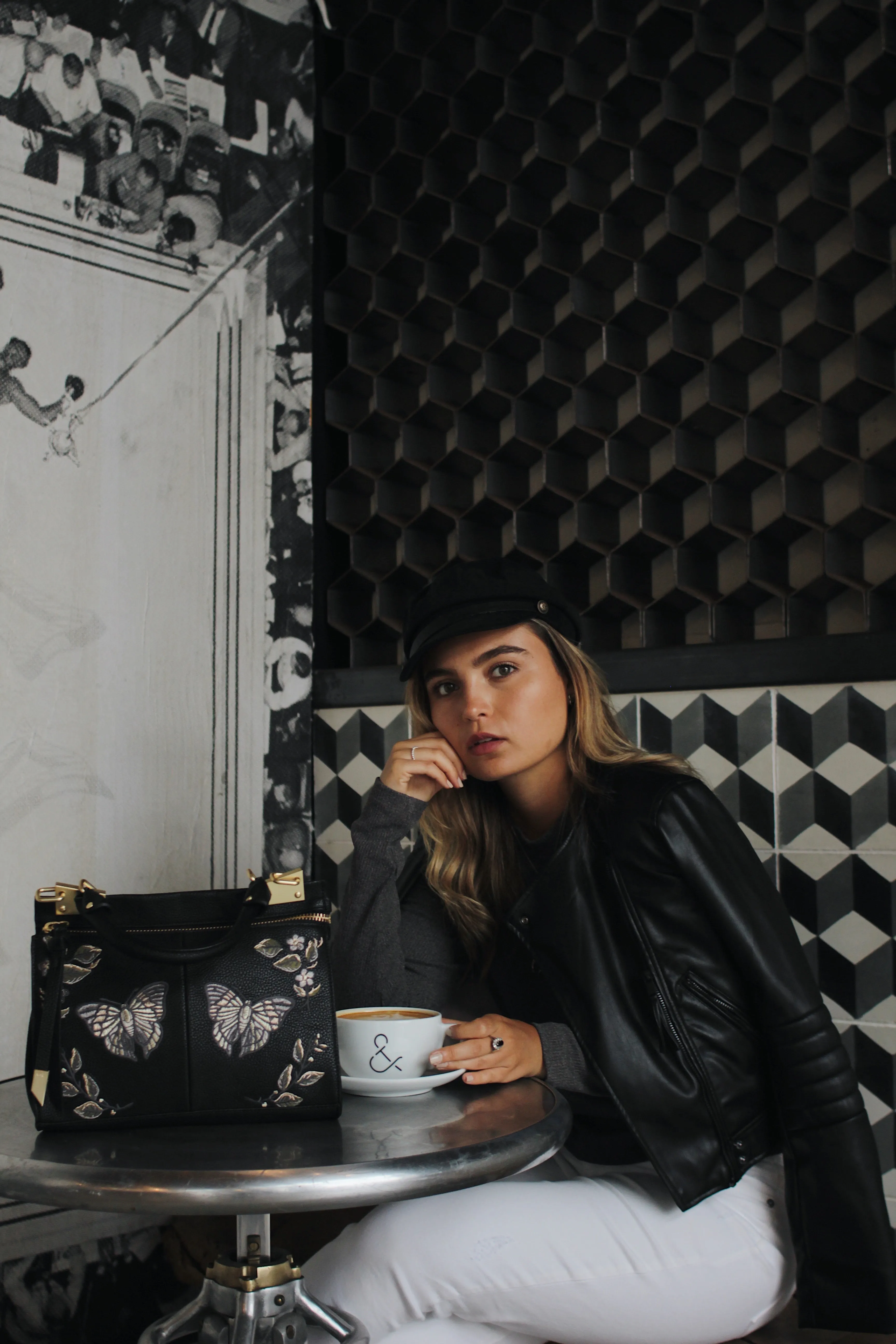 Ma Cherie Dione Satchel Petite in Black