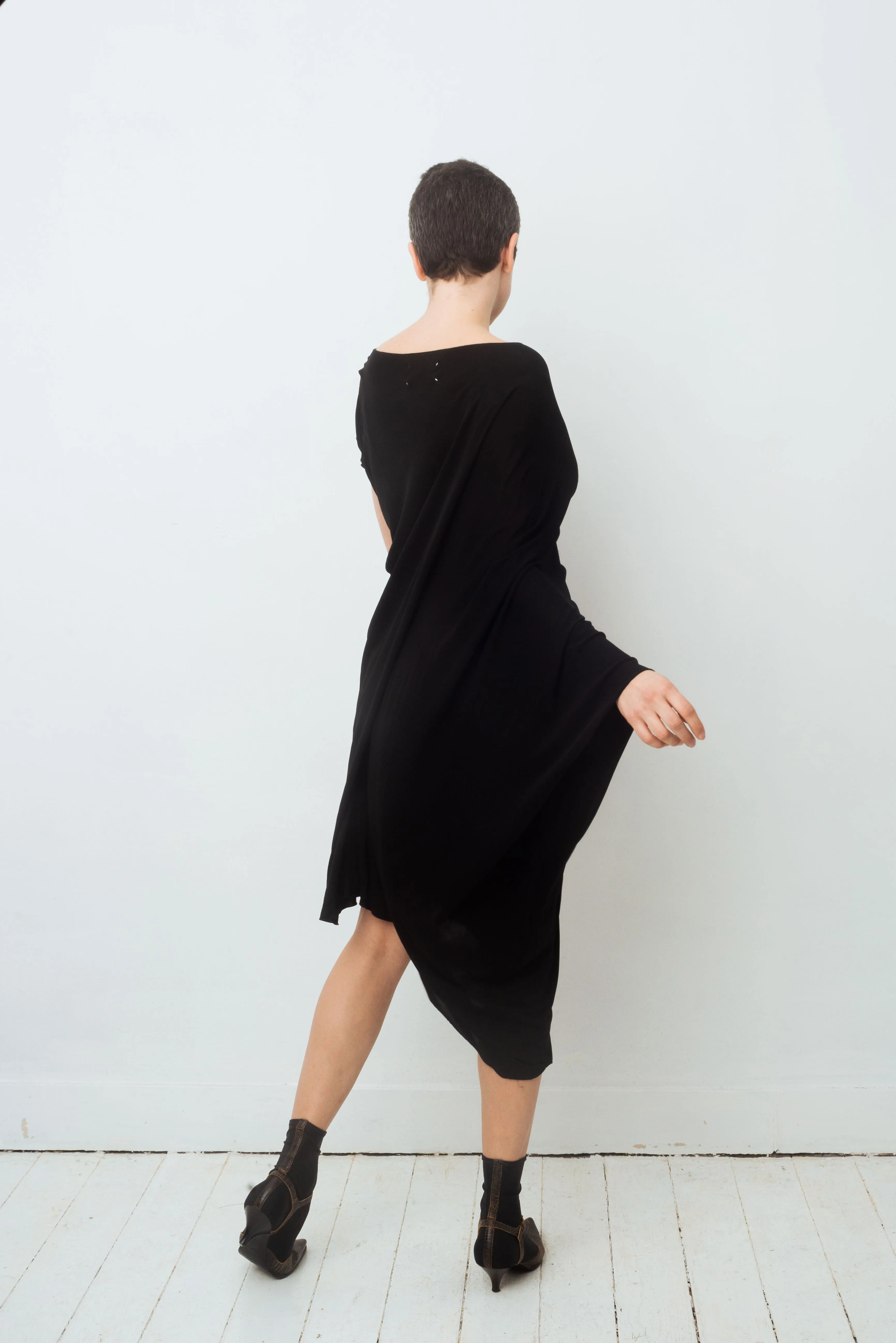 Maison Margiela FW 2008 asymmetrical black dress
