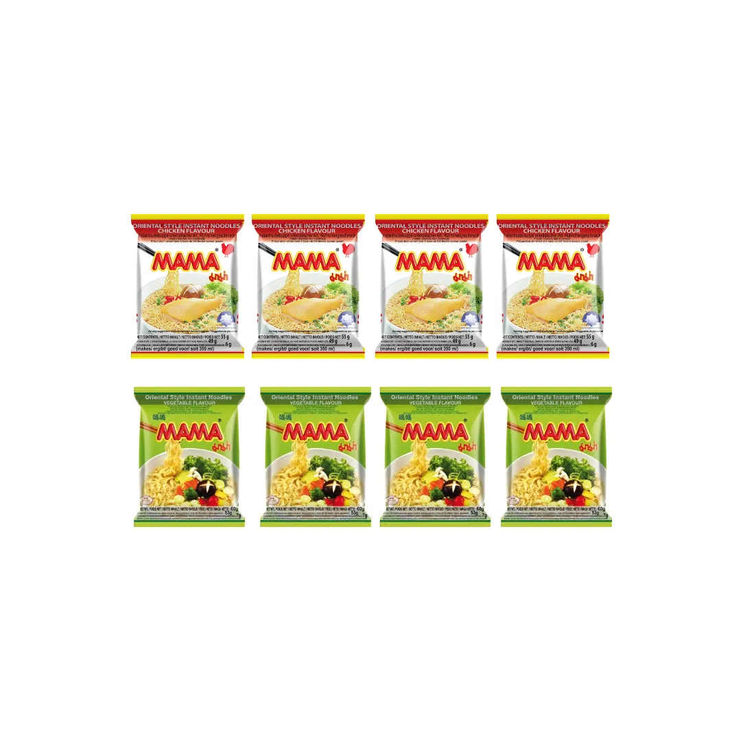 Mama Vegetable Instant Noodles 60g (Pack of 4)   Mama Oriental Chicken Noodles 55gm (pack of 4)