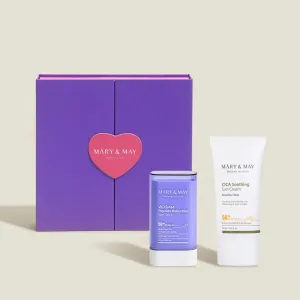 Mary&May CICA Soothing Sun Cream   Vegan Peptide Bakuchiol Sun Stick Duo Set