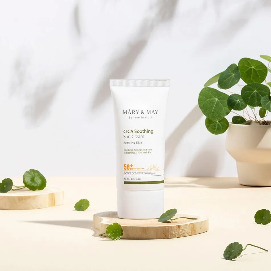 Mary&May CICA Soothing Sun Cream   Vegan Peptide Bakuchiol Sun Stick Duo Set