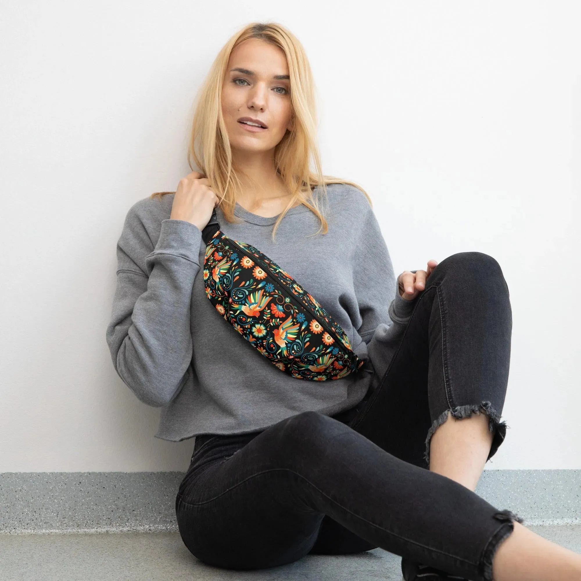 Mexican Otomi Print Fanny Pack