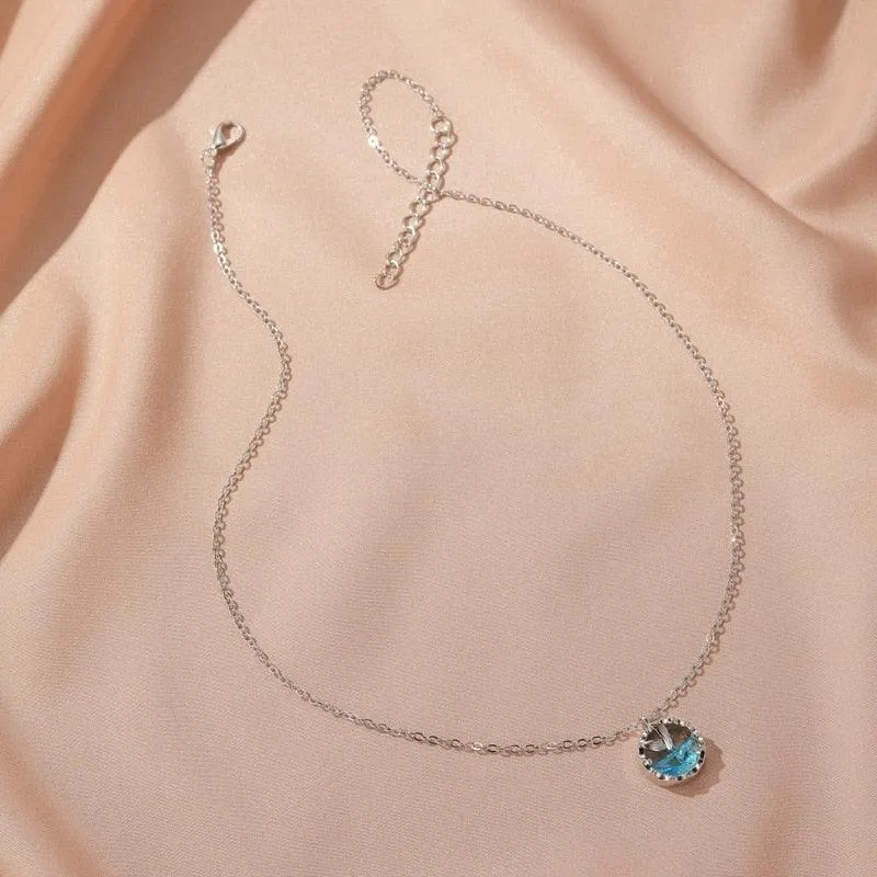 Ocean Blue Mermaid Necklace