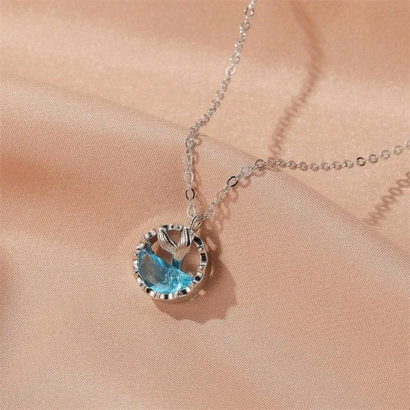 Ocean Blue Mermaid Necklace