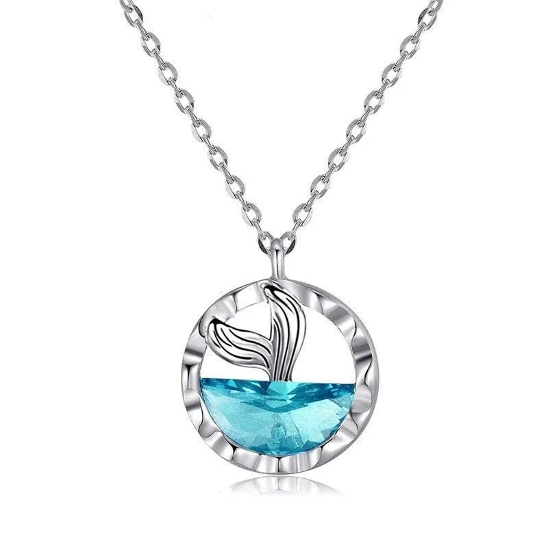 Ocean Blue Mermaid Necklace
