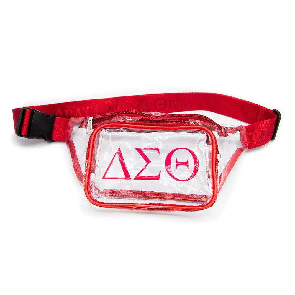 Oops Merch: Delta Sigma Theta Clear Fanny Bag (FINAL SALE)