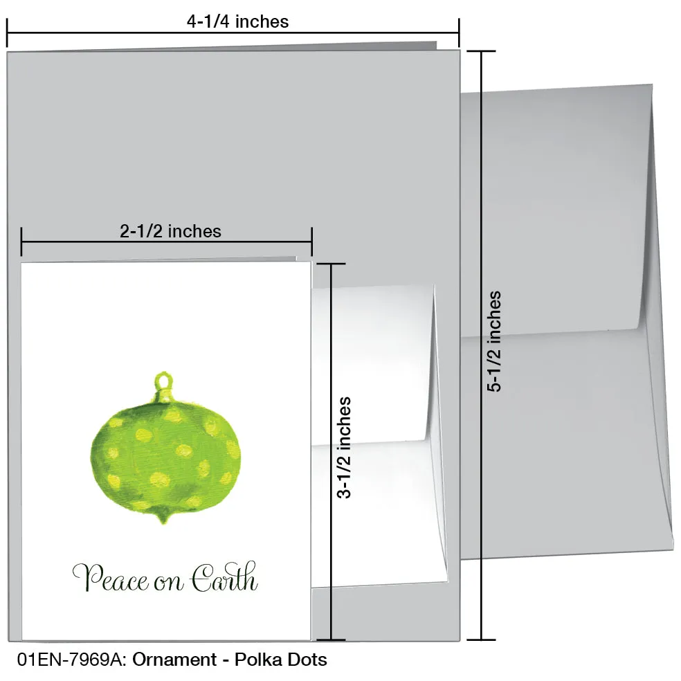 Ornament - Polka Dots, Greeting Card (7969A)
