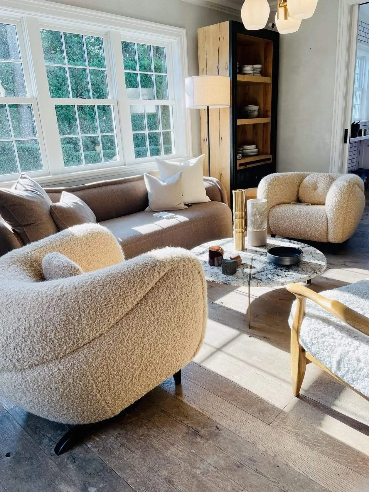 Pair of Minitore Armchairs in Opio Orzo by Pierre Augustin Rose