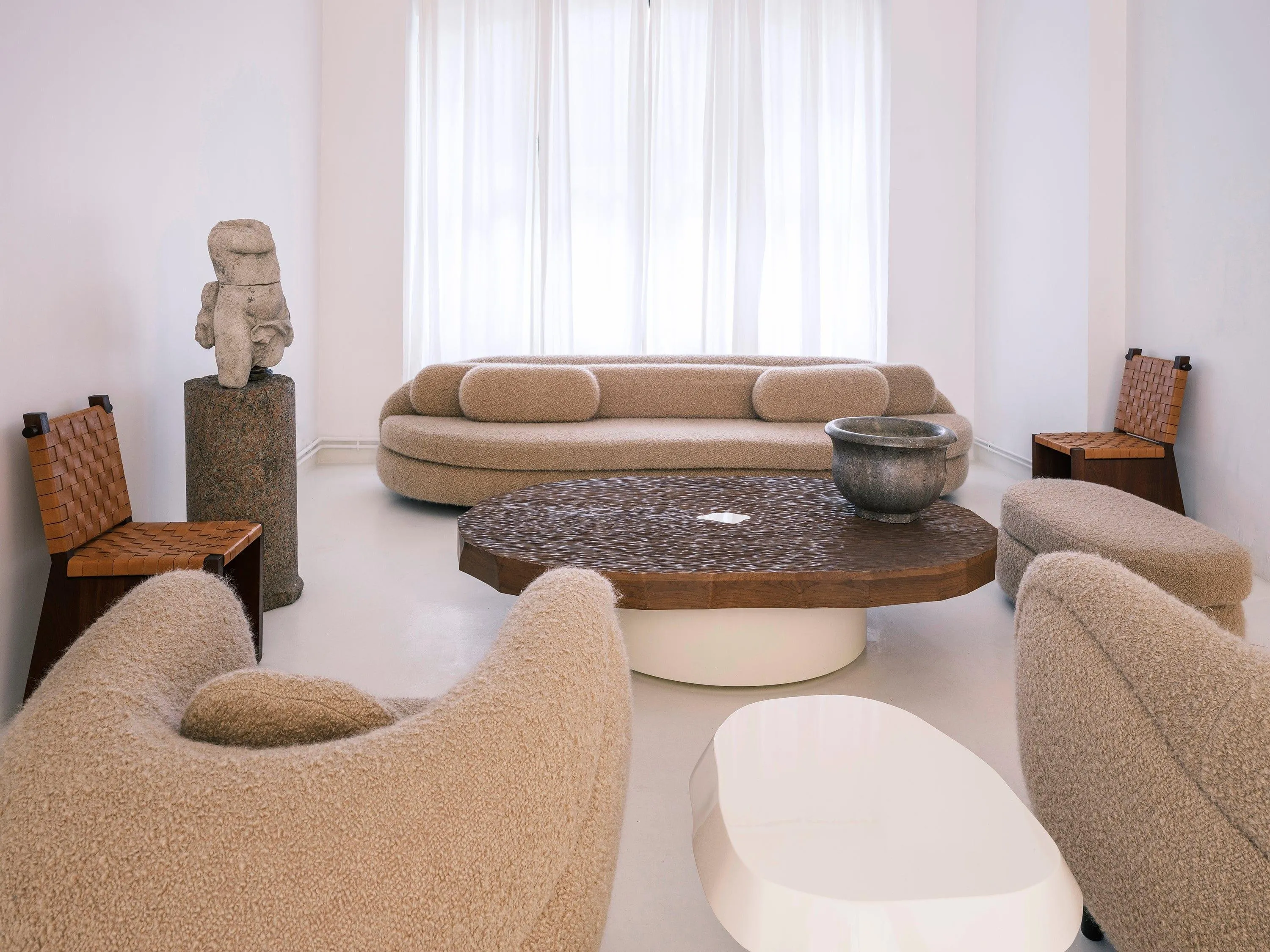 Pair of Minitore Armchairs in Opio Orzo by Pierre Augustin Rose