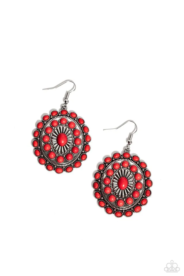Paparazzi Earring ~ Bohemian Badlands - Red