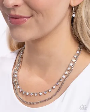 Paparazzi Necklace ~ Delicate Dame - White