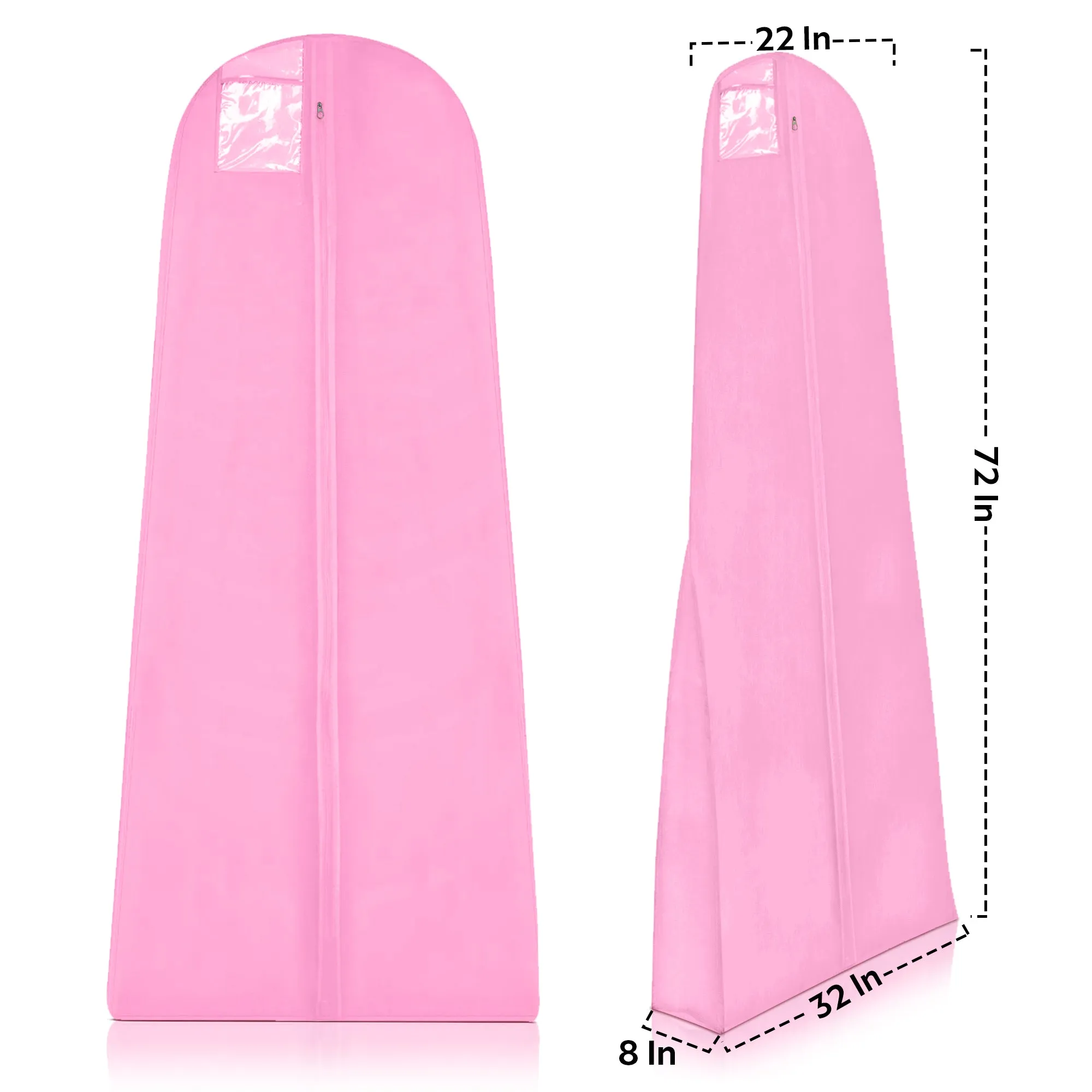 Personalised Wedding Dress Cover Bags with 8" Gusset