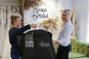 Personalised Wedding Dress Cover Bags with 8" Gusset