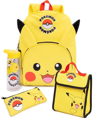 Pokemon 4 Piece Lunch Bag Backpack Set