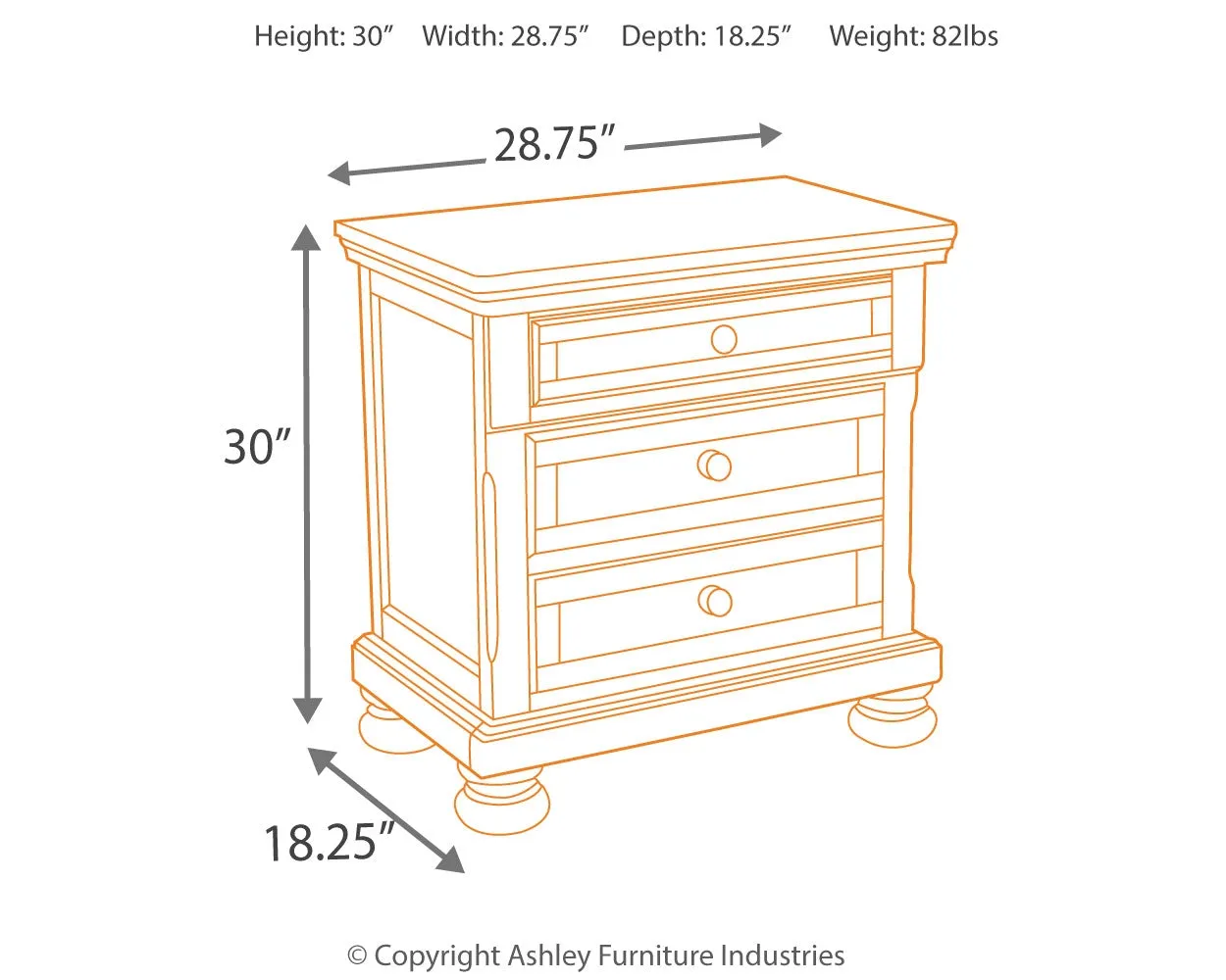 Porter King Sleigh Bed with Mirrored Dresser and 2 Nightstands