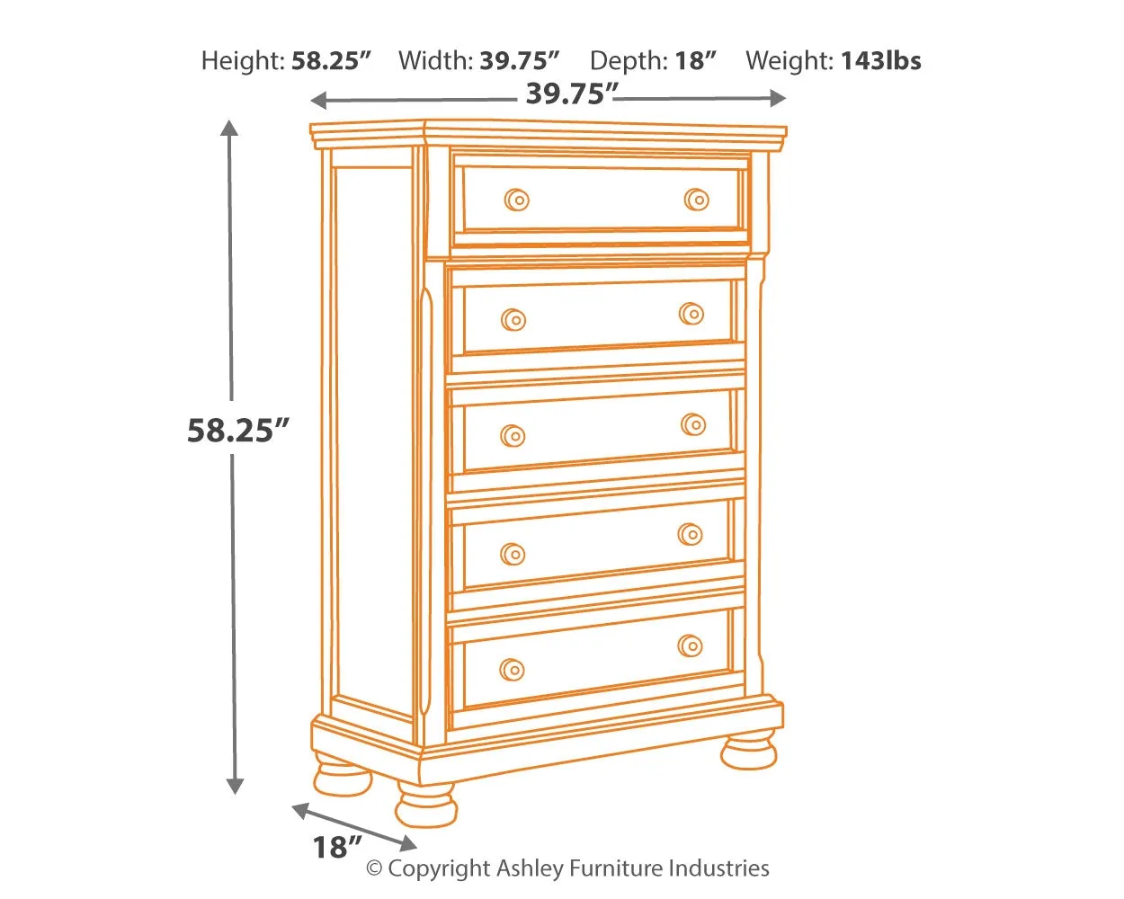 Porter Queen Panel Bed with Mirrored Dresser and Chest