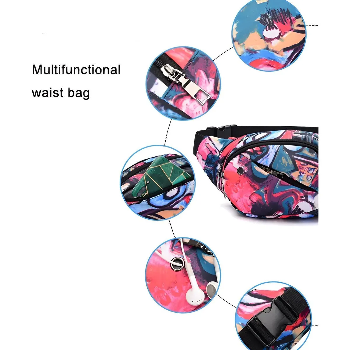 Printed Travel Waist Bags