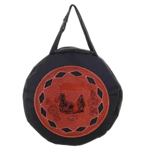RB24 - Chestnut Tooled Plaque Rope Bag