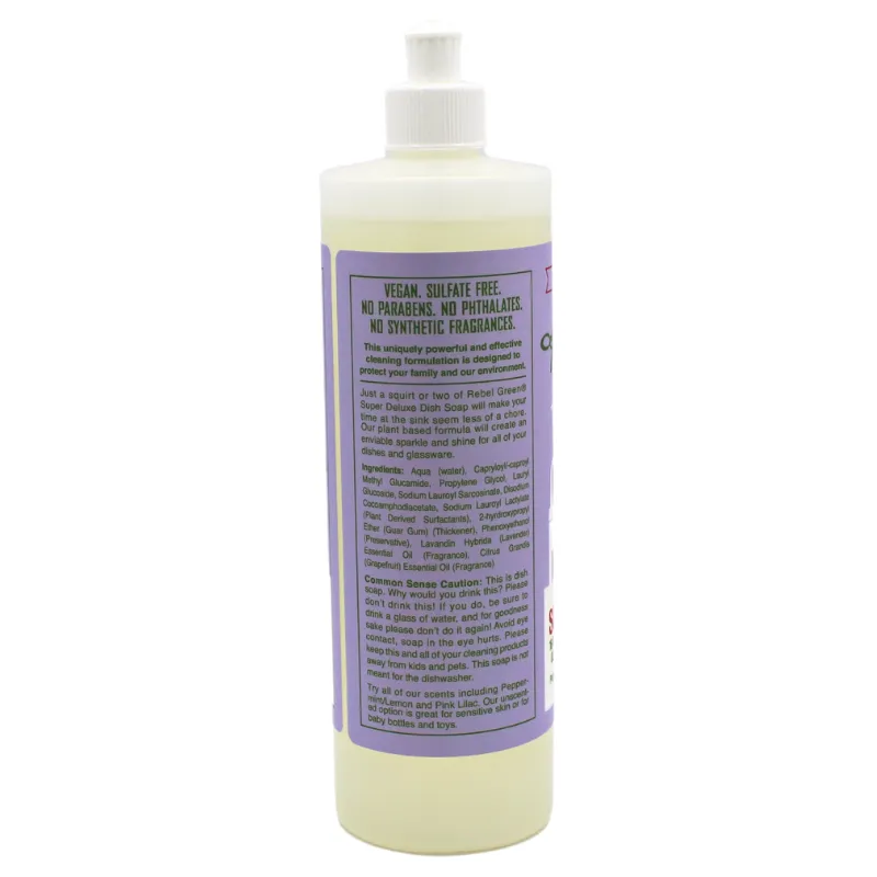 Rebel Green Dish Soap Lavender & Grapefruit 16oz