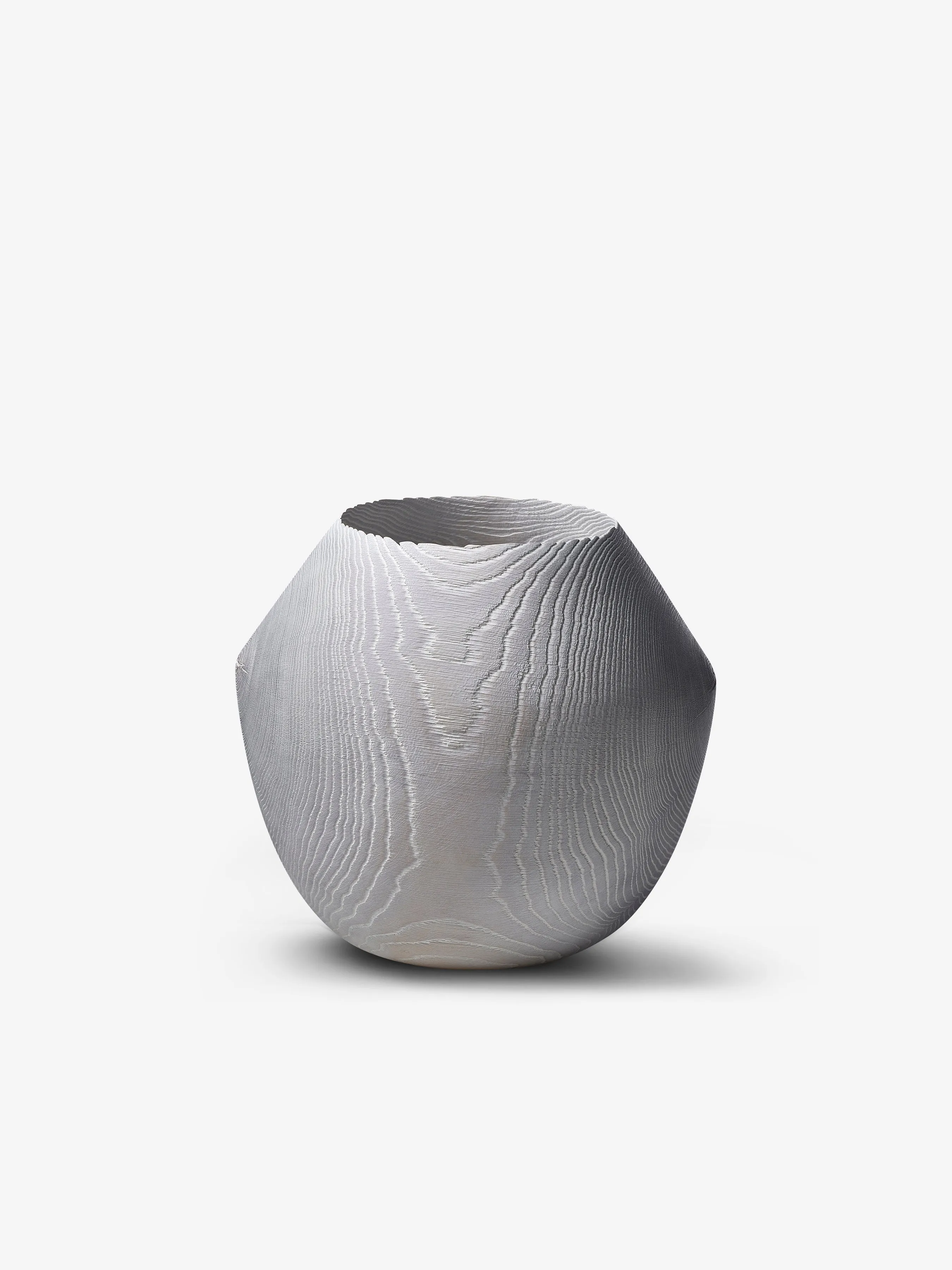 Red Oak White Limed Vessel WLOR/18 by Friedemann Buehler