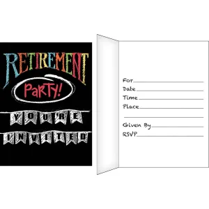 Retirement Chalk - Invitations