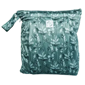 Reusable Wetbag Teal Poppies