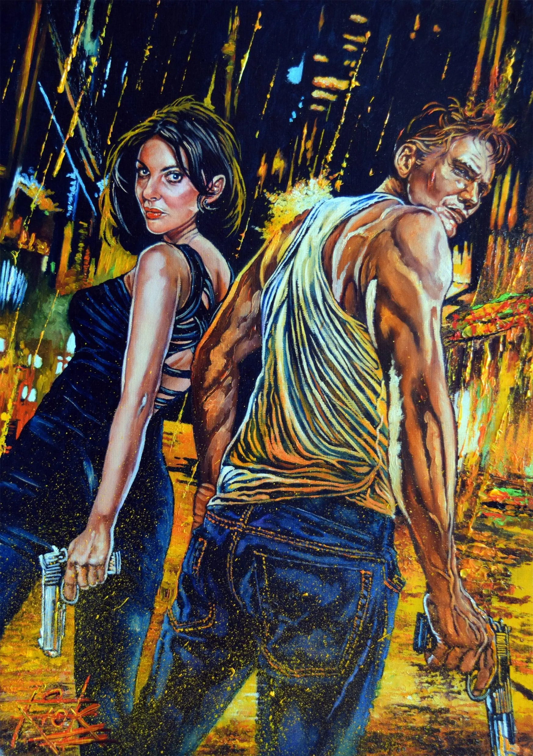 Rick Melton - Silent Trigger - Action Movies - Art Print