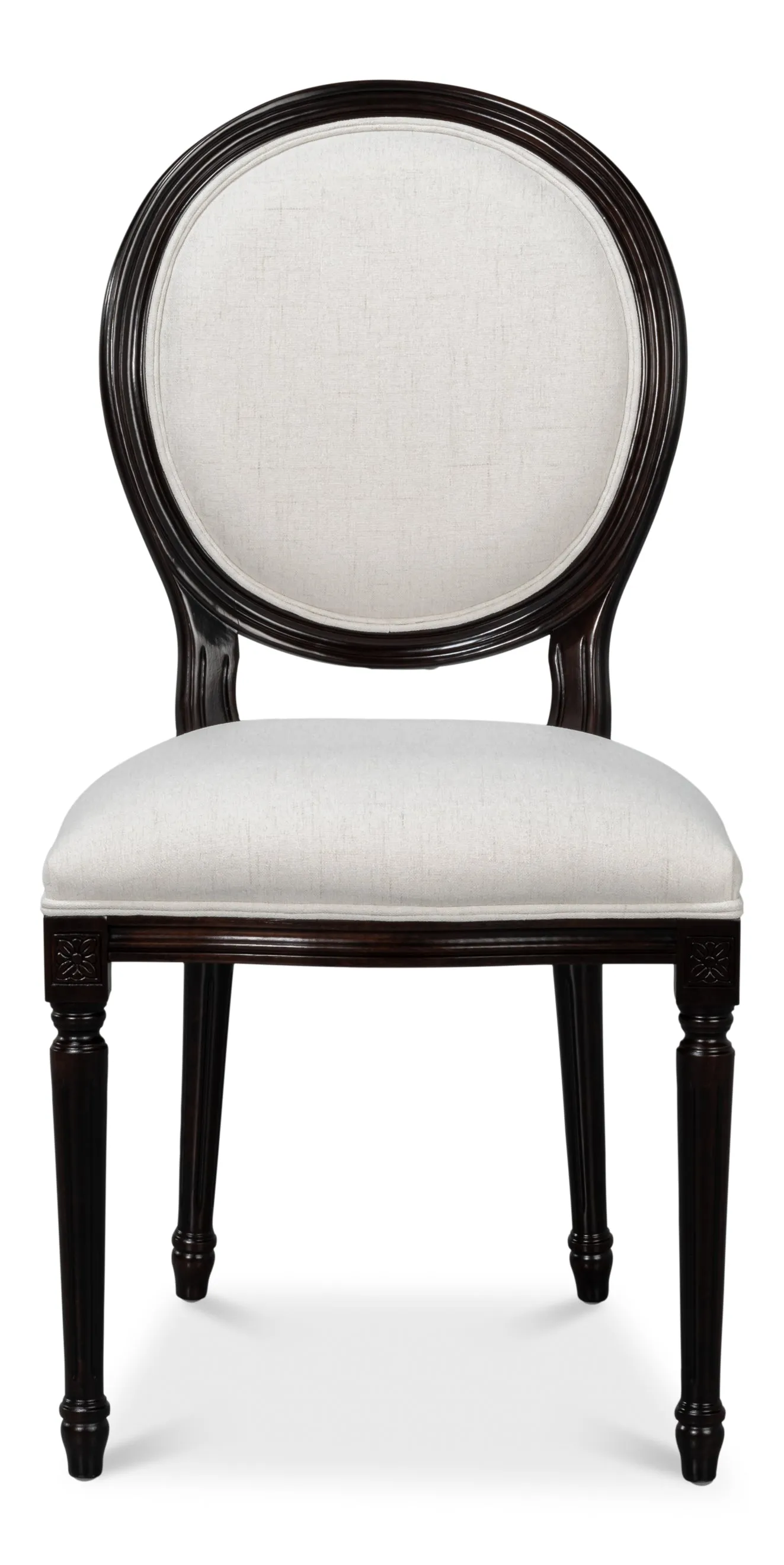 Sarreid - Oval Side Chair - Brown - Traditional - set of 2