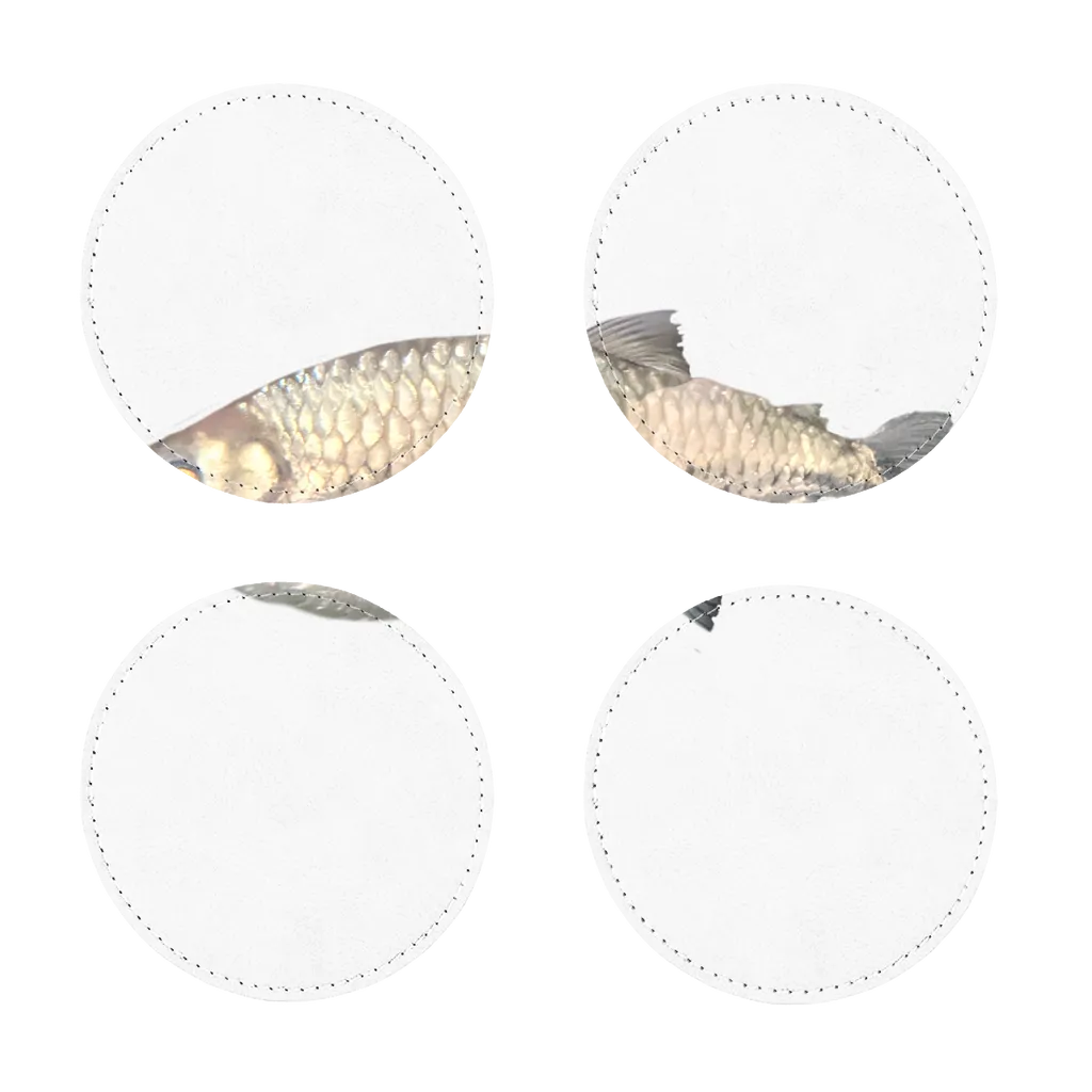 Silver Fish Sublimation Coasters Pack of Four