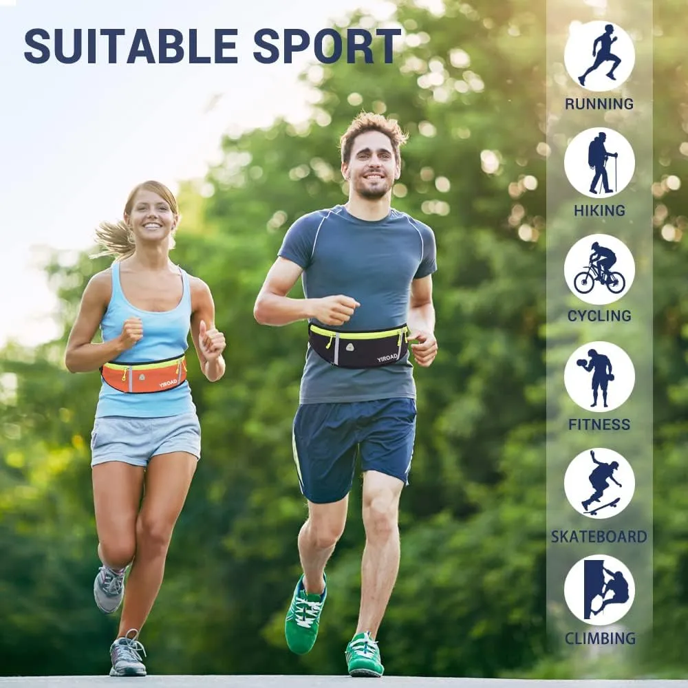 Slim Fitness Waist Bag with Pocket – Perfect for Running, Hiking, Cycling, and Gym Workouts!