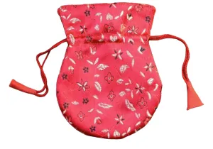 Small Red Silk Mala Bag