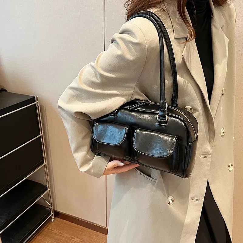 Small Shoulder Bag with Pockets
