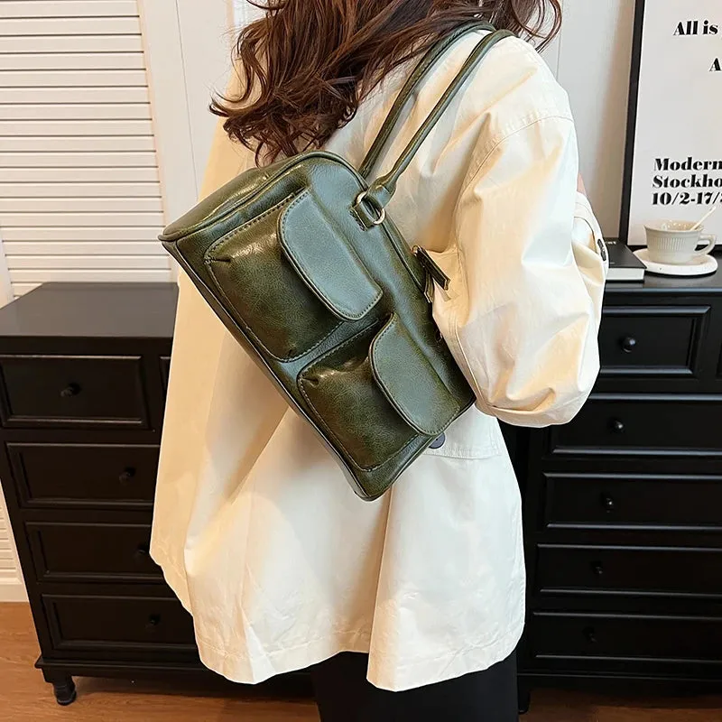 Small Shoulder Bag with Pockets