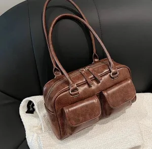 Small Shoulder Bag with Pockets