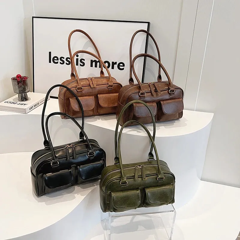 Small Shoulder Bag with Pockets