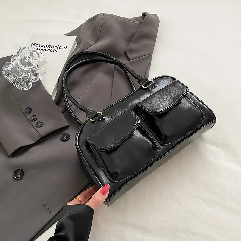 Small Shoulder Bag with Pockets