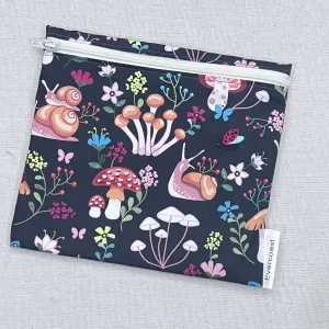 Snails and Mushrooms Reusable Sandwich Bag