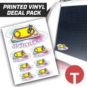 Spinners Softball - Logo Vinyl Decal Pack
