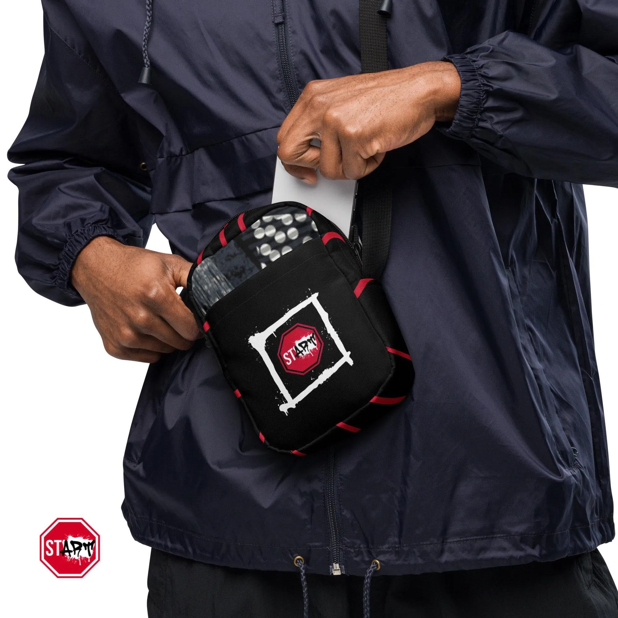 ST Abstract Blast Utility Crossbody Bag | Streetwear Accessory for Active Lifestyle
