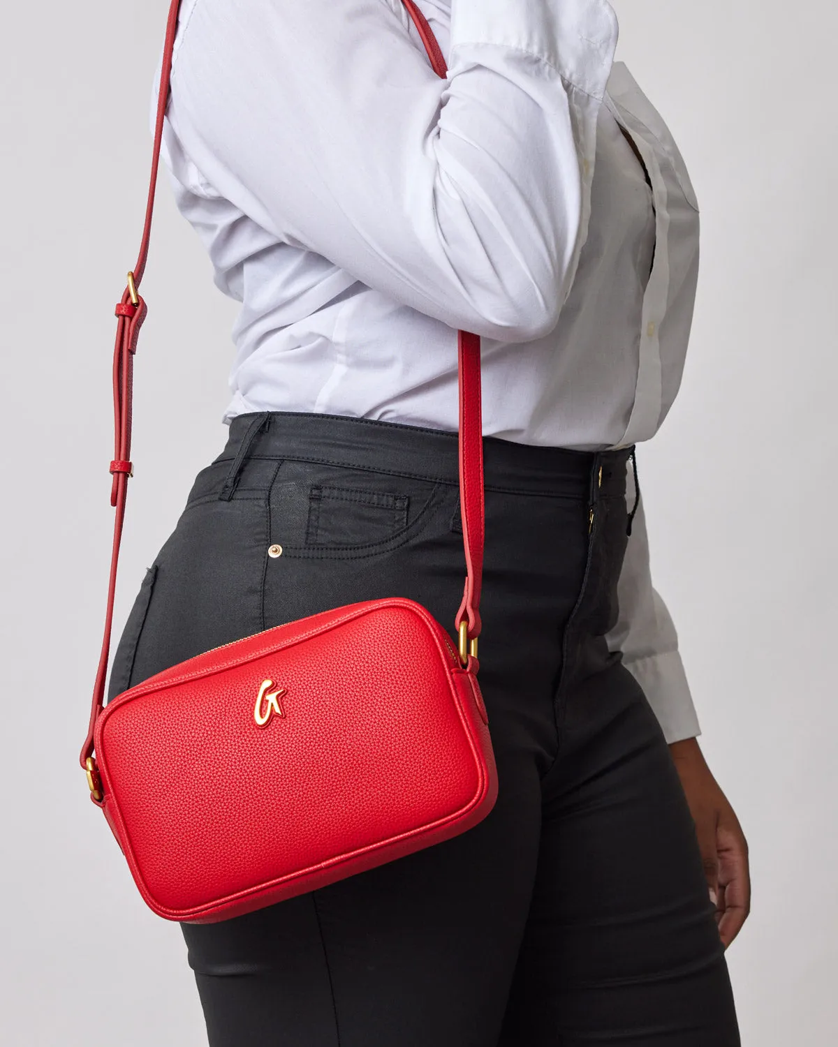 STANDARD PEBBLE CAMERA BAG - RED