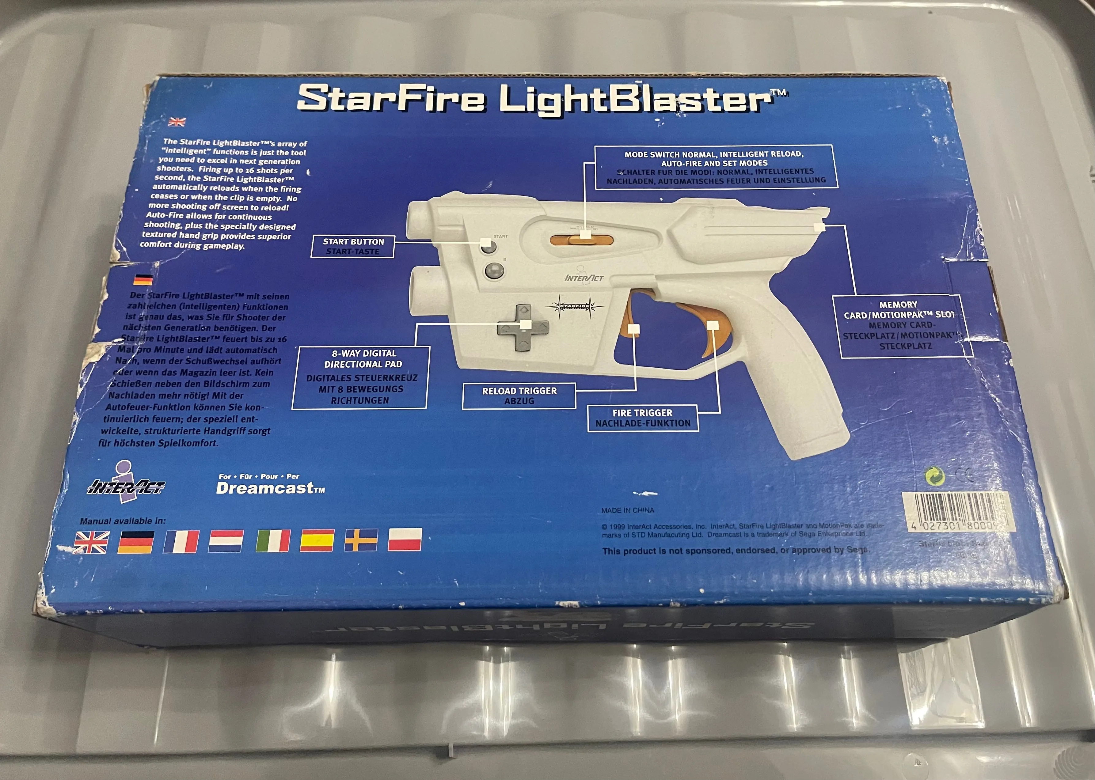 StarFire LightBlaster Light Gun Controller for Sega Dreamcast