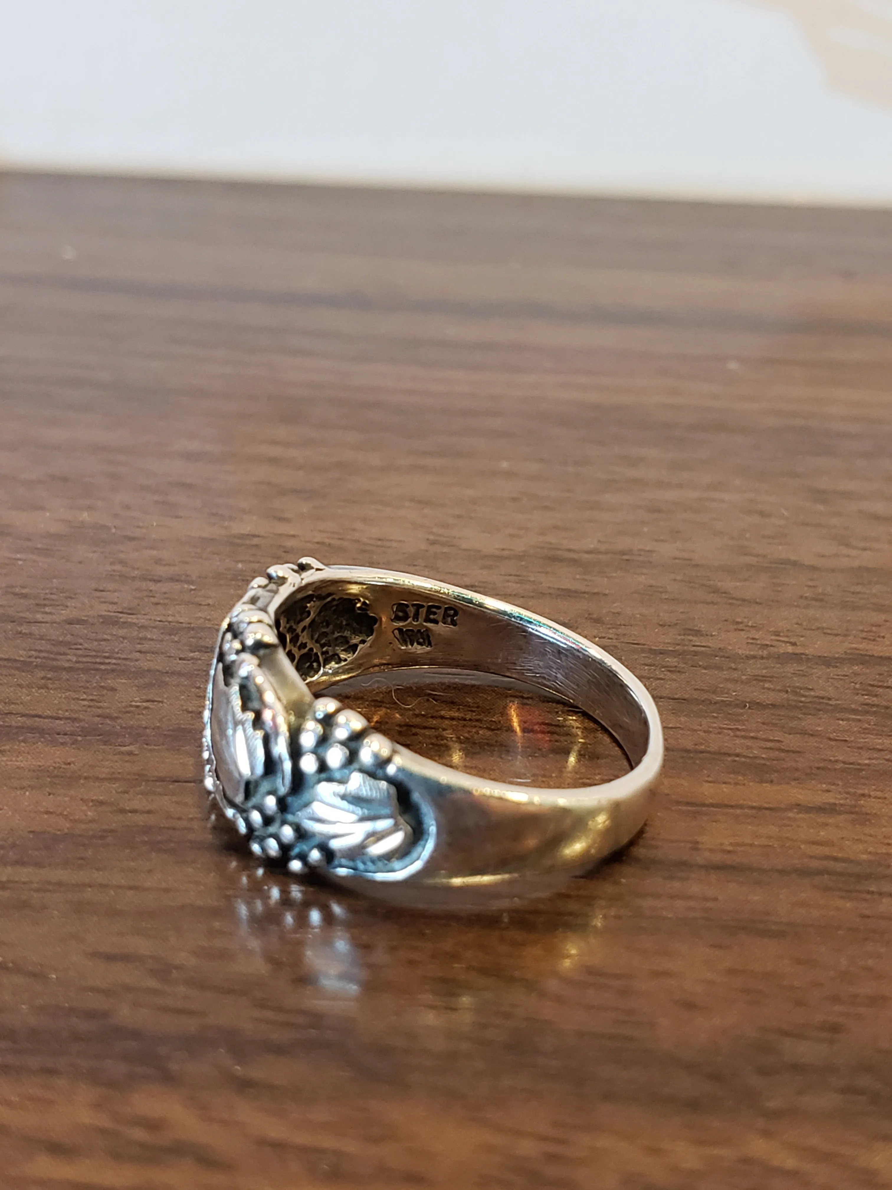 Sterling and Black Hills Gold Ring Size 8.5